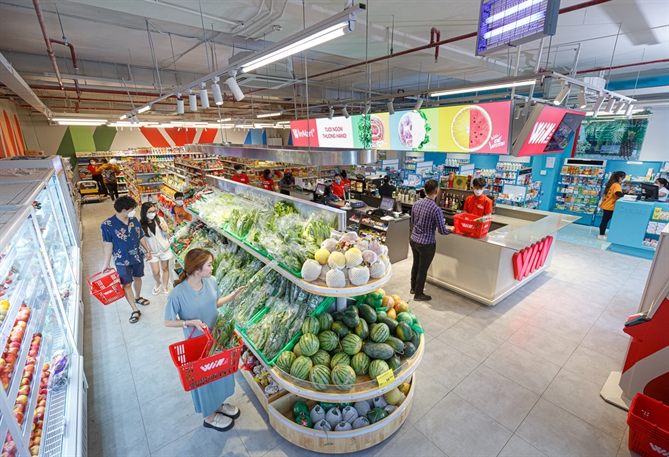 Inside a WinMart+ store.