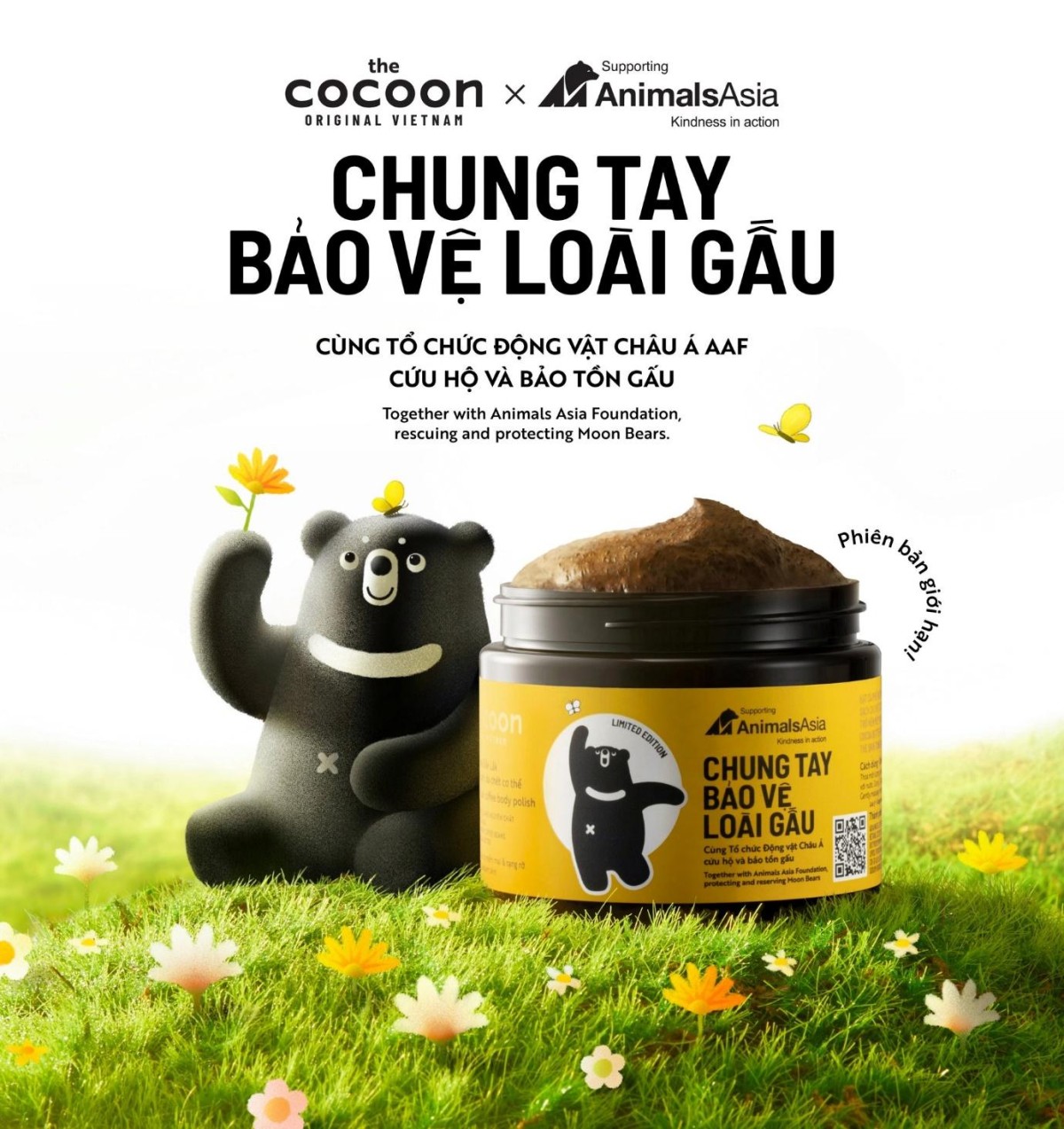 Cocoon x AAF phát động dự án “Chung tay bảo vệ loài gấu” năm 2021.