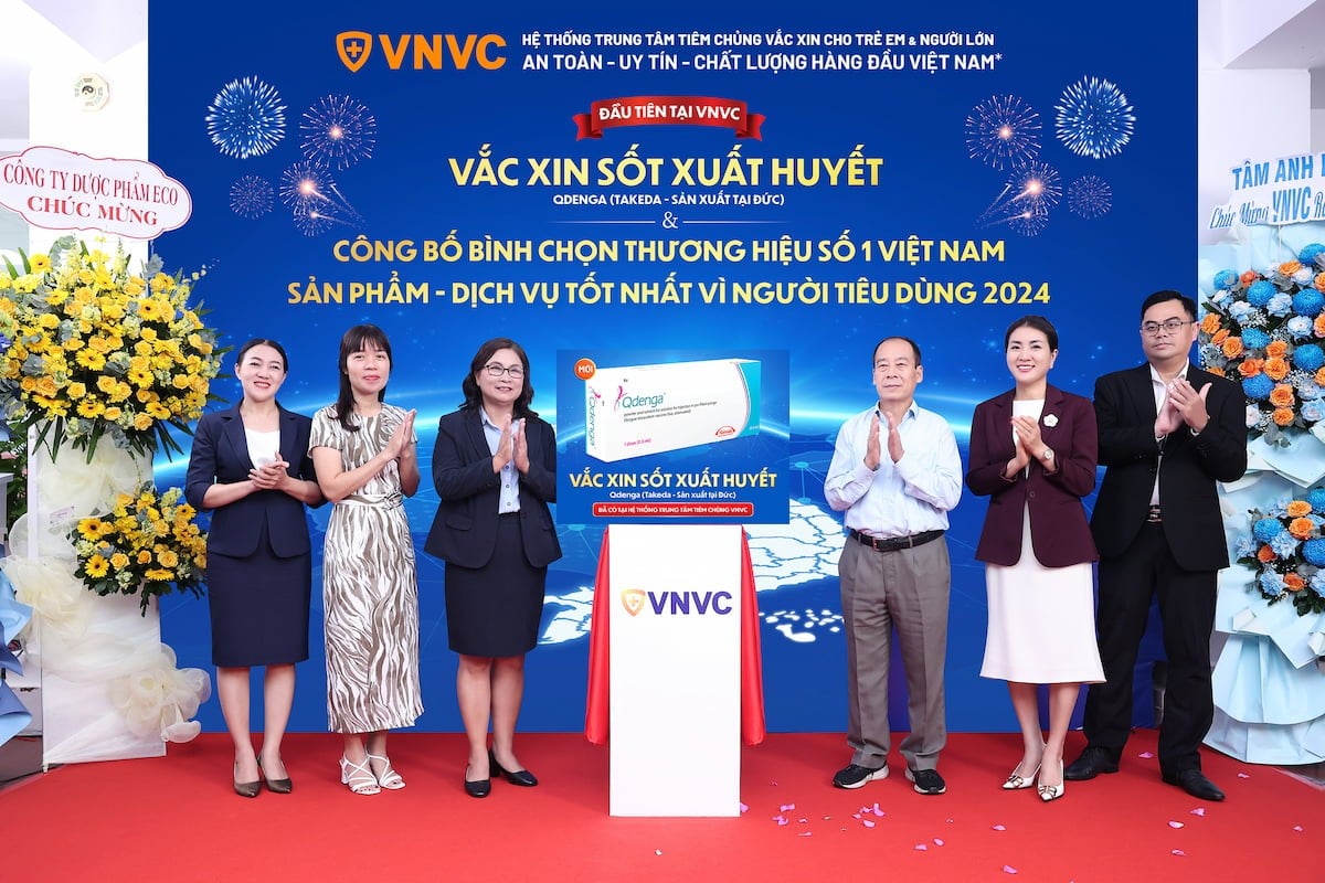 Lễ ra mắt và triển khai tiêm vắc xin sốt xuất huyết tại VNVC diễn ra vào chiều 20/9/2024.