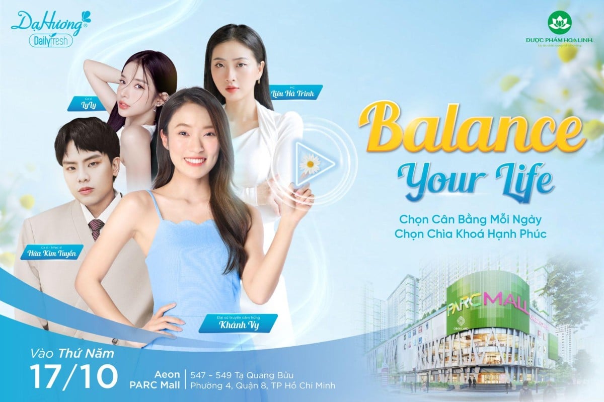 Dạ Hương tổ chức sự kiện“Balance Your Life”, tại PARC MALL Quận 8, TP. Hồ Chí Minh, vào ngày 17/10/2024.