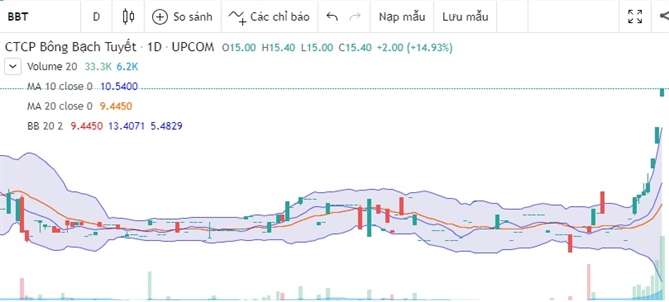 Cổ phiếu BBT tăng mạnh trong thời gian gần đây. Ảnh: FireAnt.