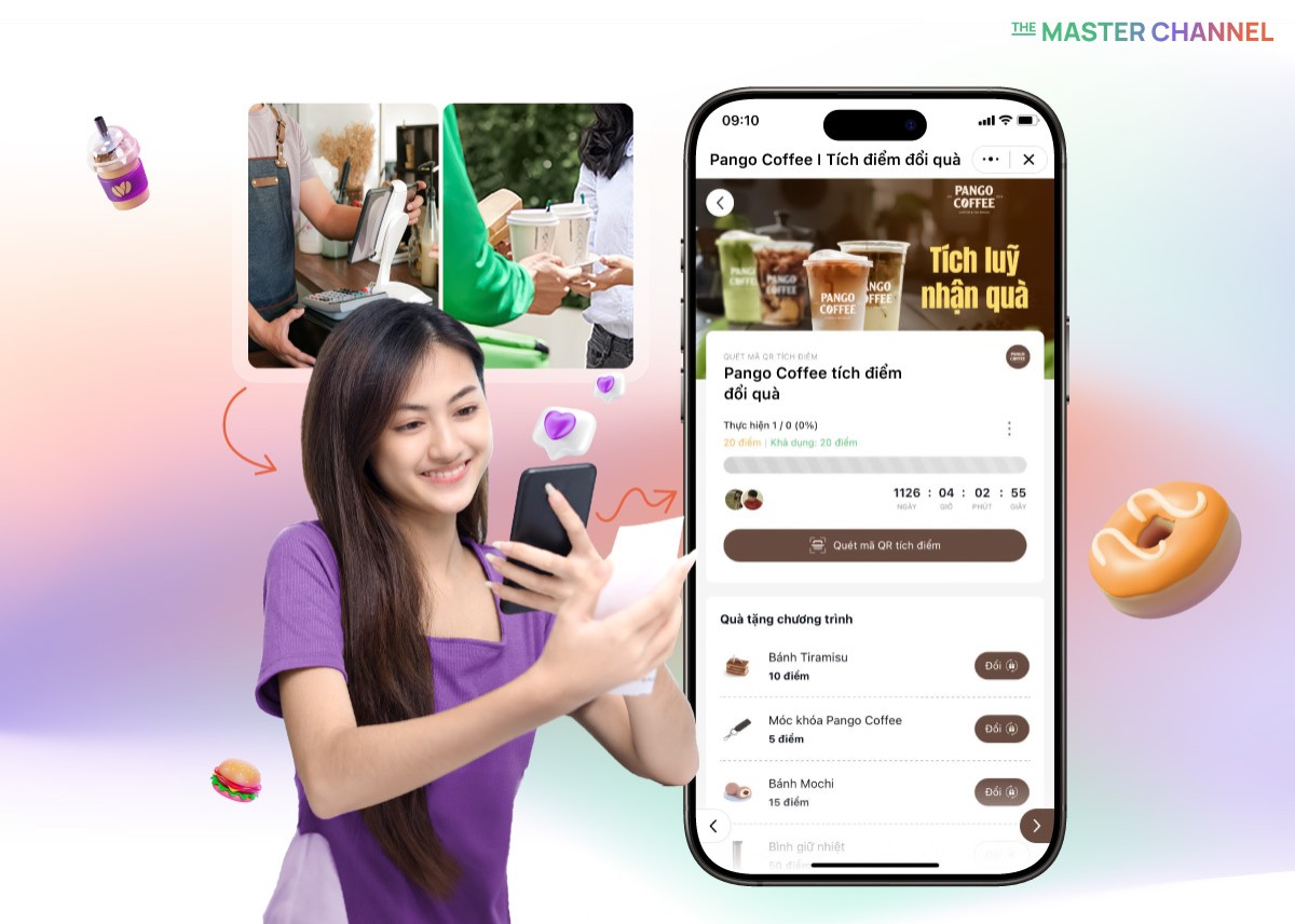 Khách hàng có thể quét mã QR trên hóa đơn và tích điểm nhanh chóng sau khi mua hàng.