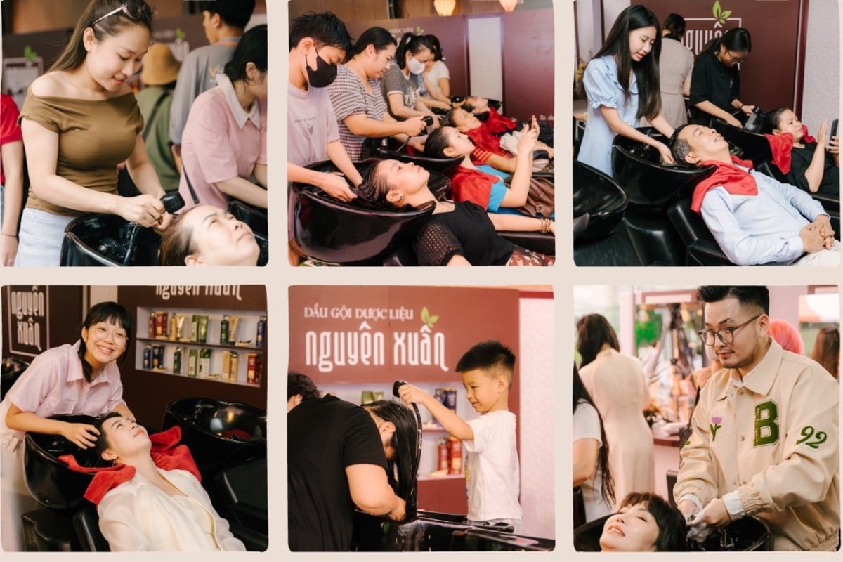 344183_tiem-toc-thanh-xuan-2_1735106830 Hàng trăm người con đã tham gia hoạt động gội đầu hiếu nghĩa tại “Tiệm Tóc Thanh Xuân” ở Bảo tàng Phụ nữ Việt Nam.