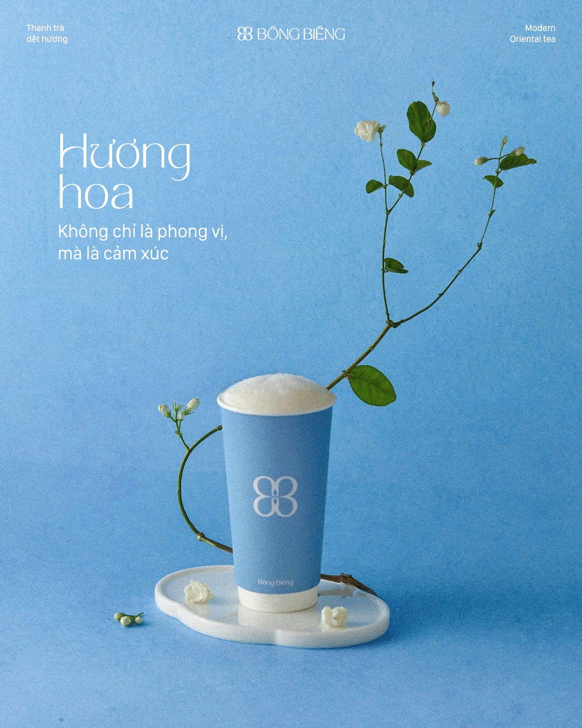 Bông Biêng: Sự gặp gỡ thú vị giữa Hương hoa và Lá trà.