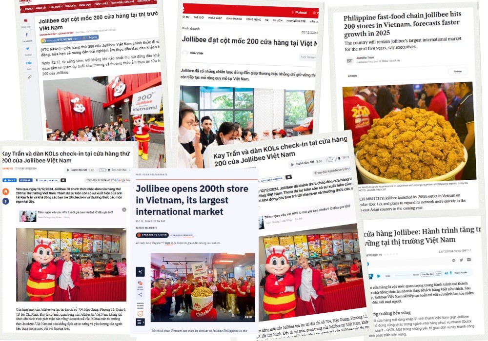 Jollibee Việt Nam gây ấn tượng với chiến dịch khai trương cửa hàng thứ 200