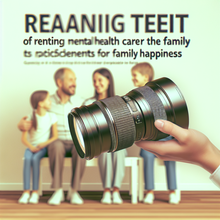 Renting Family Mental Health Care Equipment: A New Trend for Happiness and Connection