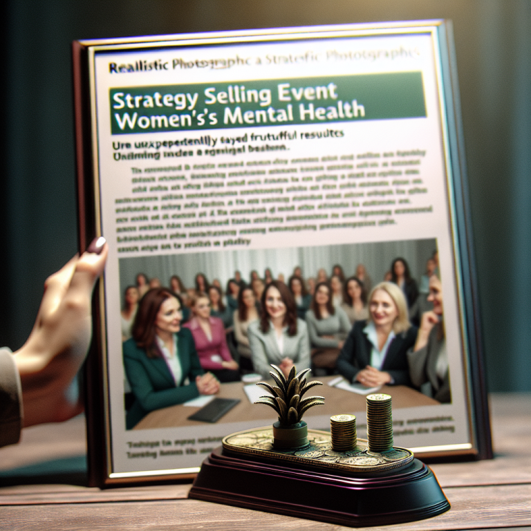 Women's Mental Health Care Event Sales Strategy: Surprising Effectiveness