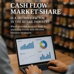 Measuring cash flow market share among major supermarket chains based on iPanel