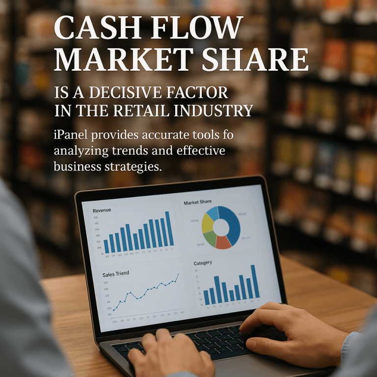 Measuring cash flow market share among major supermarket chains based on iPanel