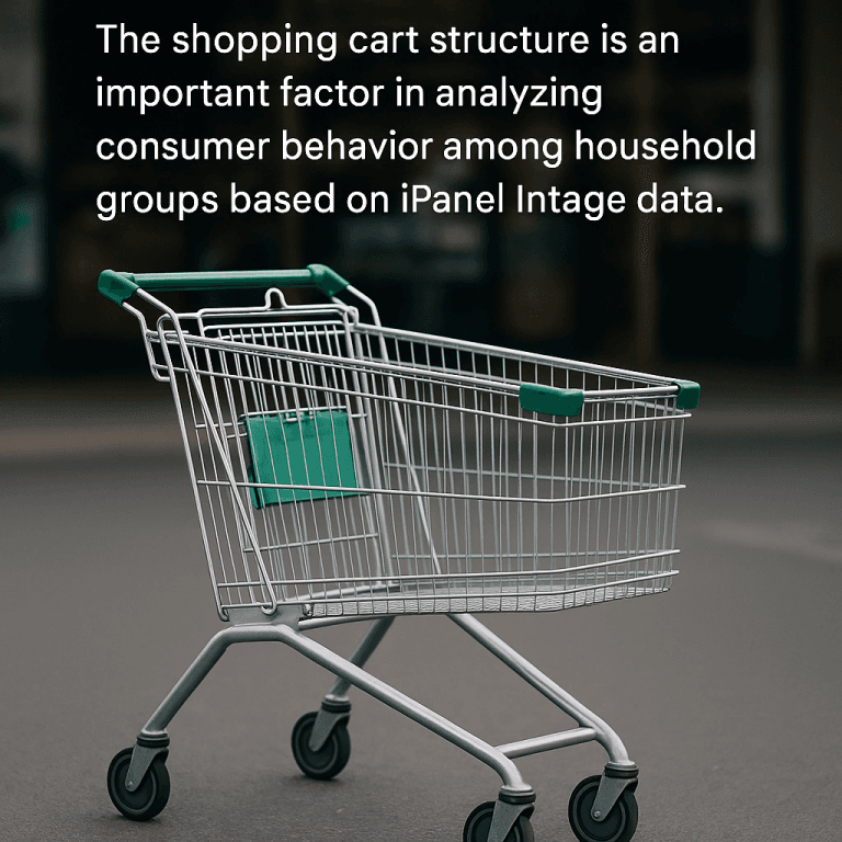 Shopping cart structure and household group analysis in iPanel Intage data