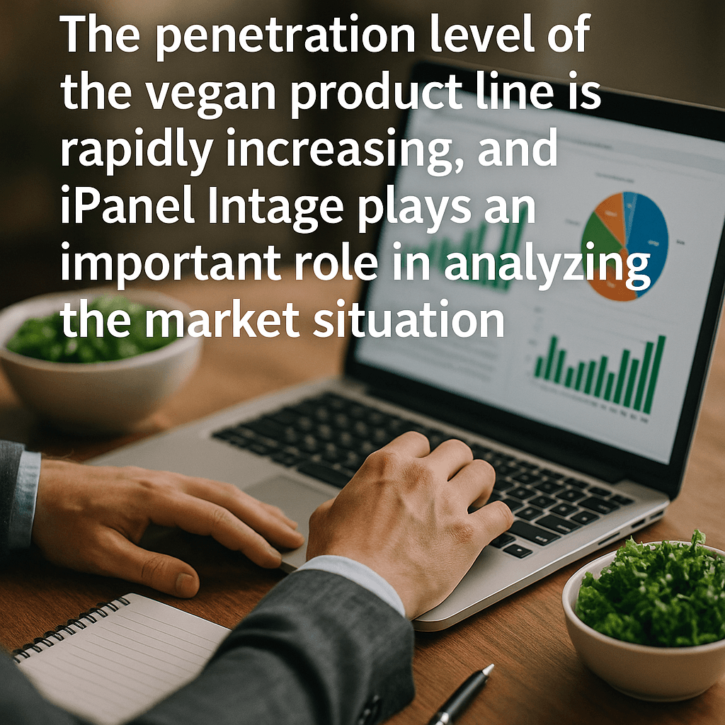 The penetration level of the vegan product line through iPanel Intage