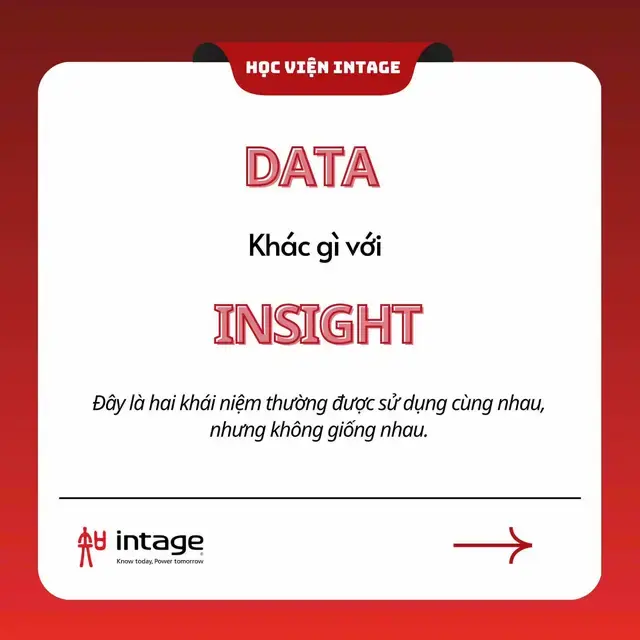 Một con số nổi bật chưa chắc đã là insight. Data chỉ cho chúng ta biết điều gì đang xảy ra. Để đi đến insight, người làm research còn phải xác định điểm đáng chú ý trong dữ liệu, rồi đào sâu vào nhu cầu, động lực hoặc mâu thuẫn phía sau hành vi đó. Follow Học Viện Intage để khám phá thêm về Market Research nhé!  #intage #kienthuc #nghiencuuthitruong #learnontiktok #marketing