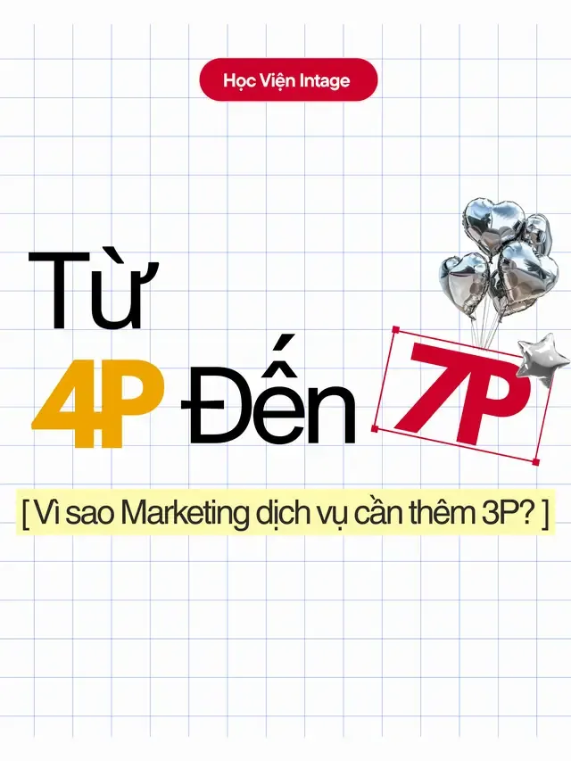 Trong ngành dịch vụ, trải nghiệm khách hàng không chỉ nằm ở sản phẩm mà còn phụ thuộc vào con người, quy trình và những yếu tố hữu hình. Đó cũng là lý do Marketing Mix được mở rộng từ 4P lên 7P! Nhưng làm sao biết 3P bổ sung này đang hoạt động hiệu quả? 🔎 Market Research sẽ giúp doanh nghiệp hiểu rõ trải nghiệm thực tế của khách hàng và tìm ra những điểm cần cải thiện! Follow Học Viện Intage để khám phá thêm về Nghiên cứu thị trường nhé! #Intage #learnontikok #kienthuc #7ps #4ps #marketing